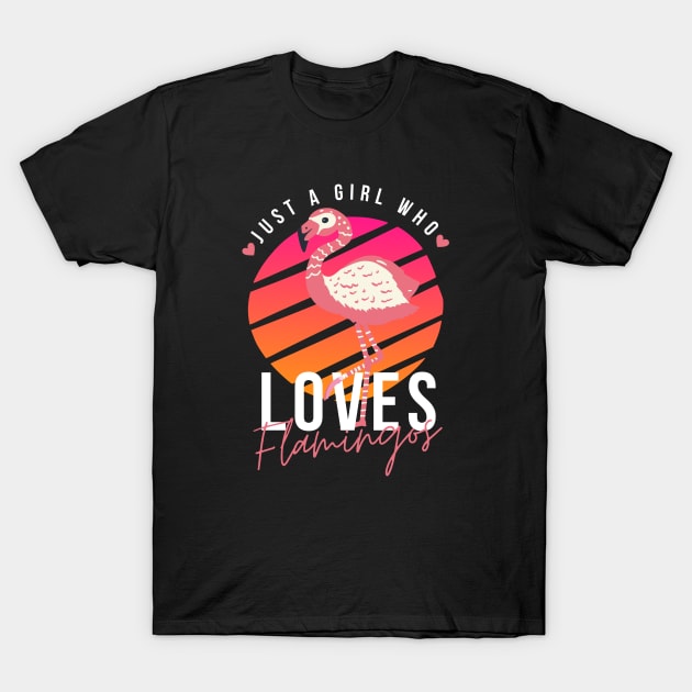 Just A Girl Who Loves Flamingos T-Shirt by Illustradise